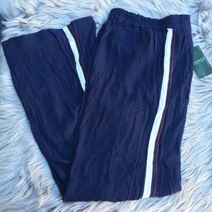 Lauren Ralph Lauren Navy Side Stripe Pants